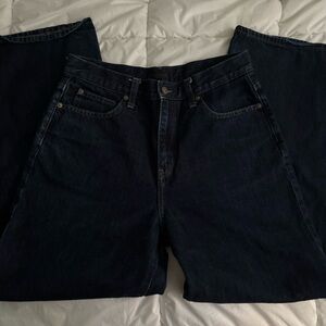 Uniqlo Unisex Deep Indigo wide leg Jeans